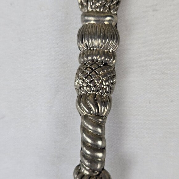 Vintage Silea Silver Plate Salad Servers Tassel Look Handles Heavy Weight - Picture 4 of 9
